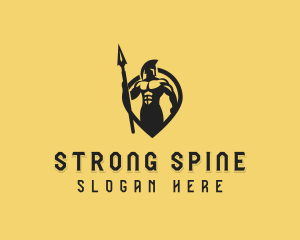 Strong Spartan Warrior Titan logo design