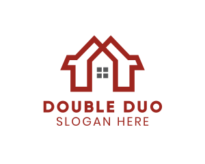 Red Duplex House logo design