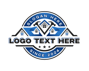 Construction Roofing Hammer logo