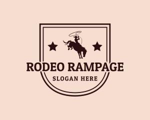 Western Rodeo Cowboy logo design