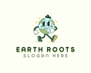 Earth Planet Cartoon logo design