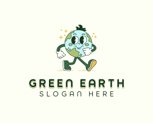 Earth Planet Cartoon logo design