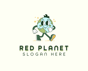 Earth Planet Cartoon logo design