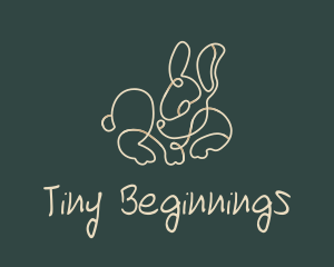 Tiny Bunny Monoline logo design