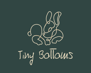 Tiny Bunny Monoline logo design