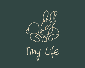 Tiny Bunny Monoline logo design