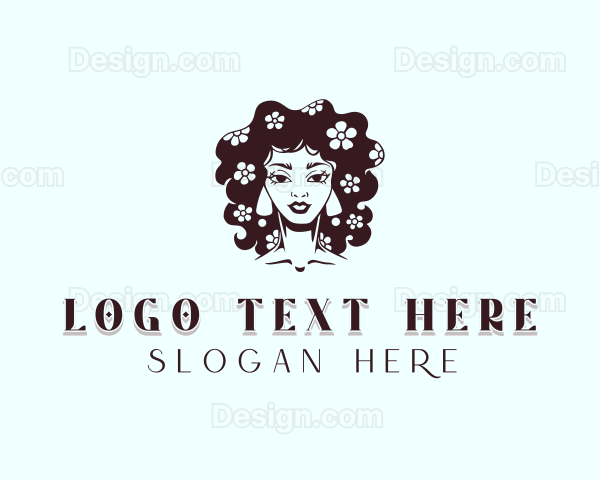 Floral Braided Hair Logo