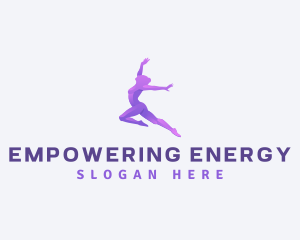 Woman Dance Gymnastics logo design