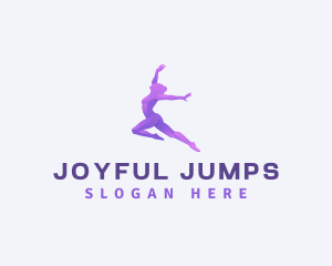 Woman Dance Gymnastics logo design