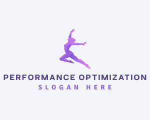 Woman Dance Gymnastics logo design