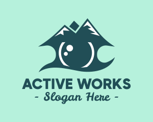 Teal Mountain Eye logo design