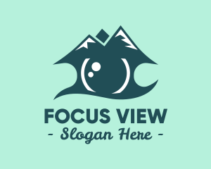 Teal Mountain Eye logo design