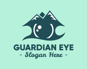 Teal Mountain Eye logo design