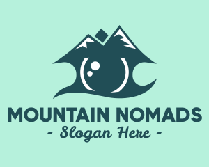 Teal Mountain Eye logo design