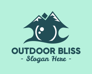 Teal Mountain Eye logo design