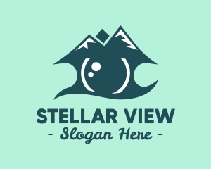 Teal Mountain Eye logo design