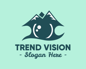 Teal Mountain Eye logo design