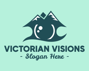 Teal Mountain Eye logo design