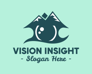 Teal Mountain Eye logo design