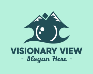 Teal Mountain Eye logo design