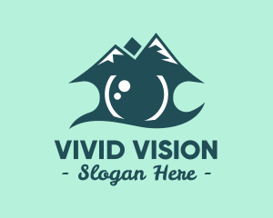 Teal Mountain Eye logo design