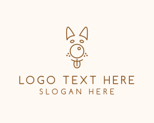 Pet Brown Dog logo design