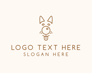 Pet Brown Dog Logo