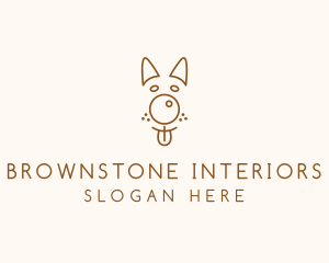 Pet Brown Dog logo