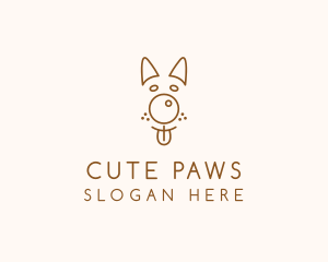 Pet Brown Dog logo