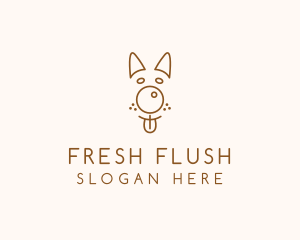 Pet Brown Dog logo design