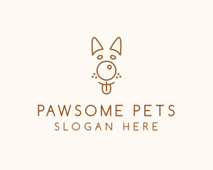 Pet Brown Dog logo