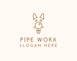 Pet Brown Dog logo design