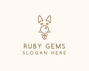 Pet Brown Dog logo design