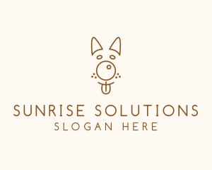 Pet Brown Dog logo design