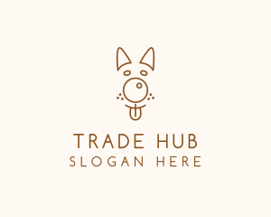 Pet Brown Dog logo design