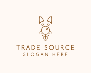 Pet Brown Dog logo design