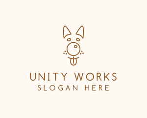 Pet Brown Dog logo design