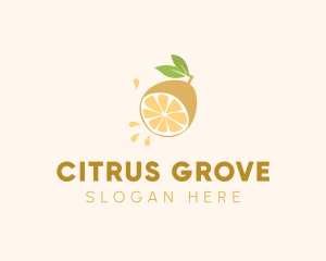 Lemon Fruit Slice logo design