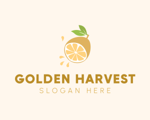 Lemon Fruit Slice logo design