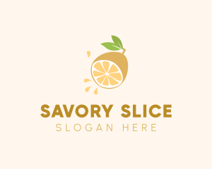 Lemon Fruit Slice logo design