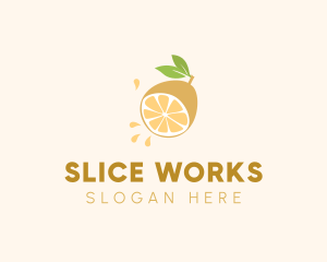 Lemon Fruit Slice logo design