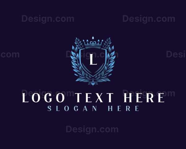 Floral Elegant Shield Logo