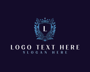 Floral Elegant Shield logo