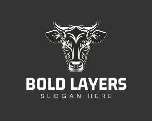 Minimalist Abstract Bull logo design