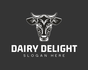 Cow Dairy Livestock logo design