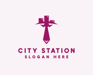 City Tie Businessman logo design