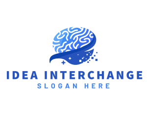 Brain Psychology Mental Health logo design