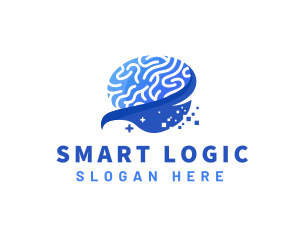 Brain Psychology Mental Health logo design