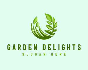 Grassy Gardening Landscape logo design