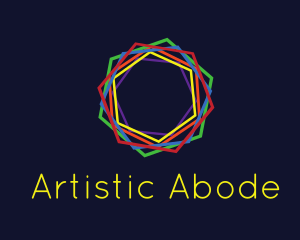 Colorful Kaleidoscope Hexagon logo